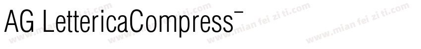 AG LettericaCompress字体转换